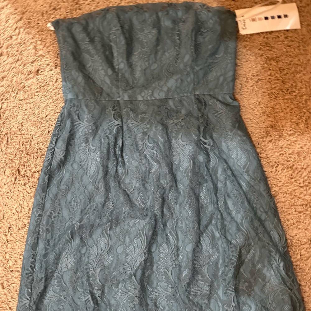 Elegant Blue Lace Dress